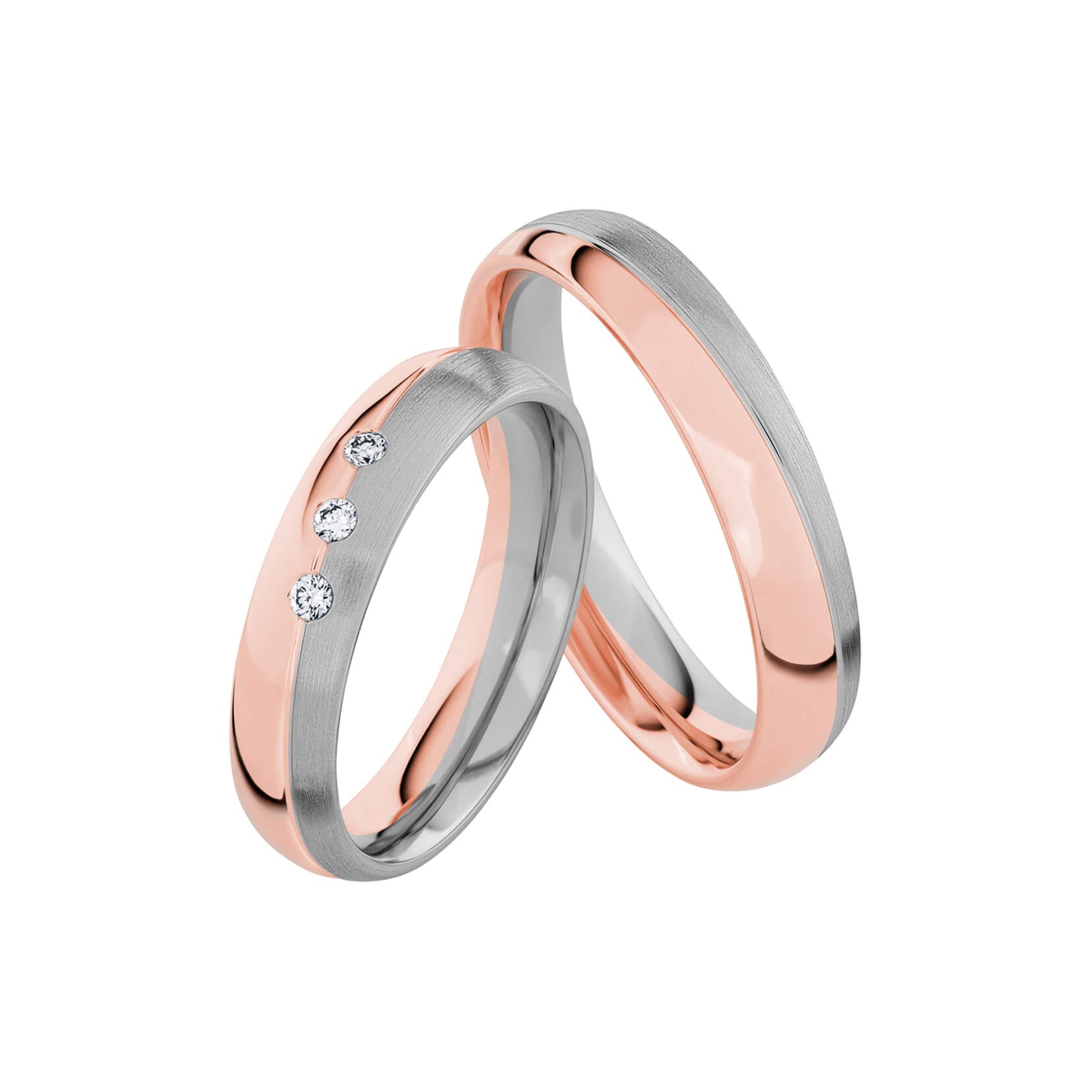 SR4023 - Flerfärgad ring i roséguld & vitguld - Dahlströms Guld