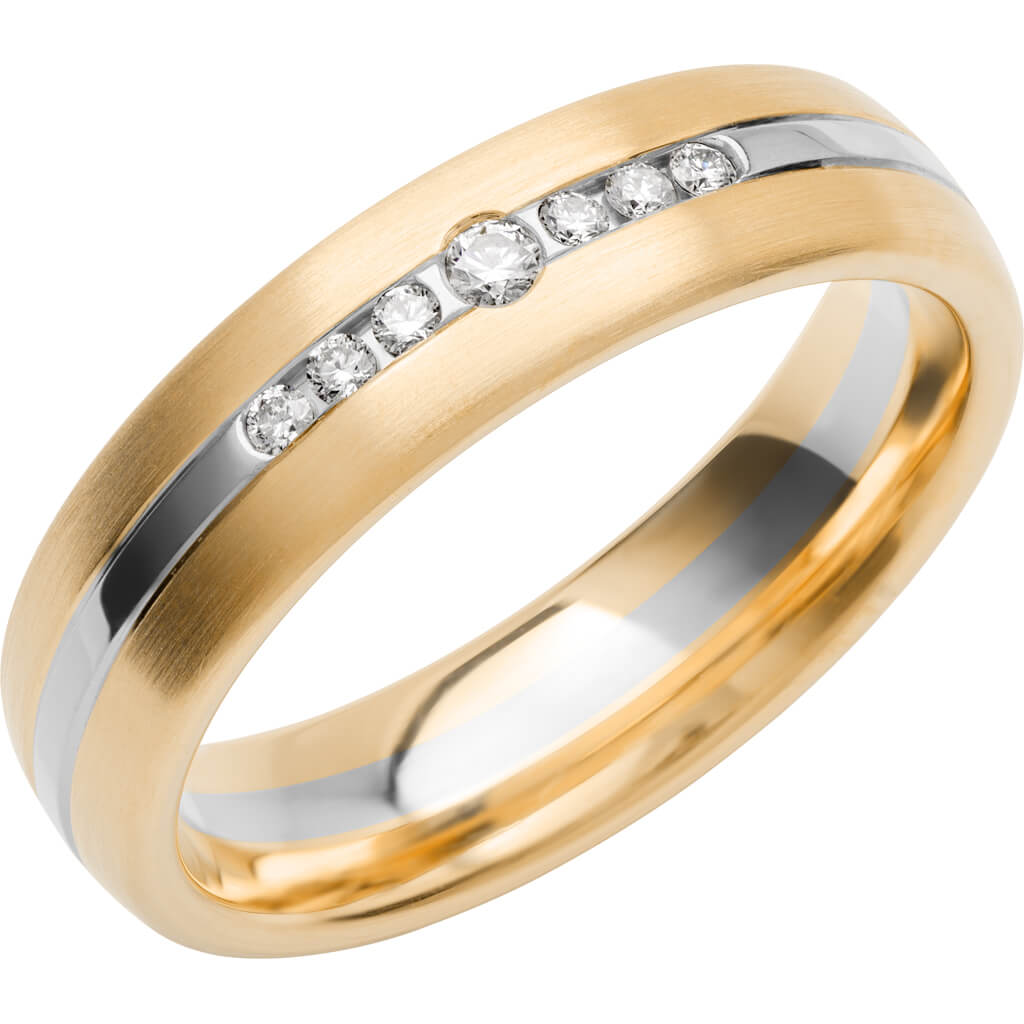 SR4026 - Flerfärgad ring i rödguld & vitguld - Dahlströms Guld