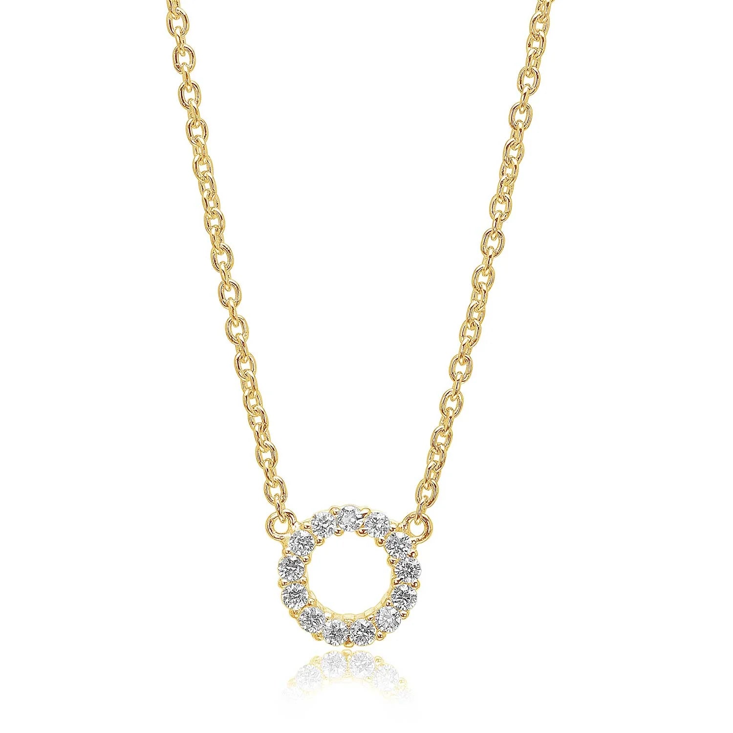 Halsband Biella Piccolo Med Vita Zirkonia Sj-C337(1)-Cz (Yg)