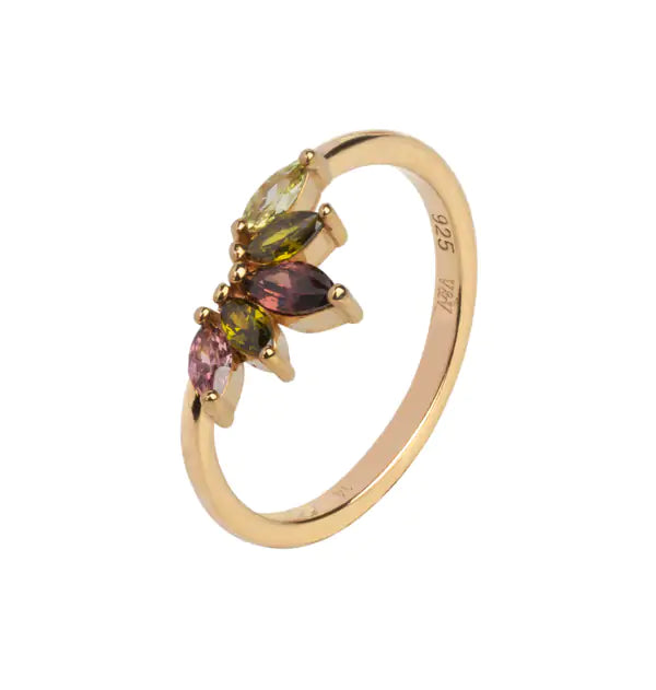 Ring Silver Gold Green Golden - Dahlströms Guld